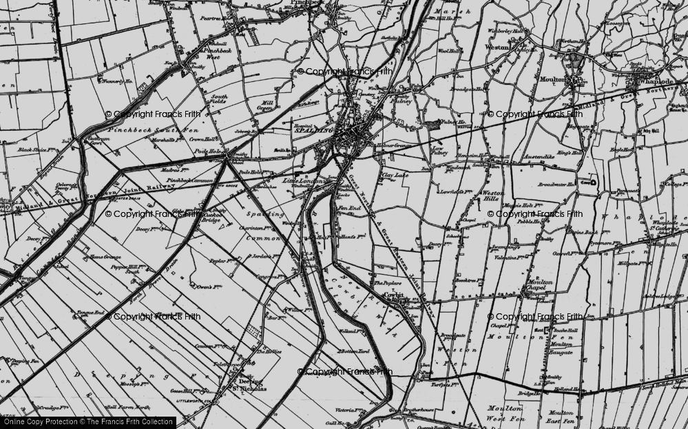 Old Map of Fen End, 1898 in 1898