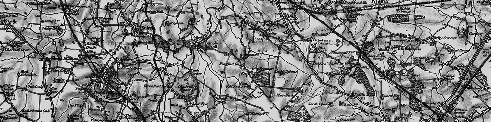 Old map of Fen End in 1899