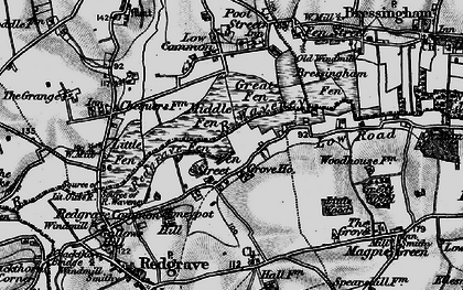 Old map of River Waveney in 1898
