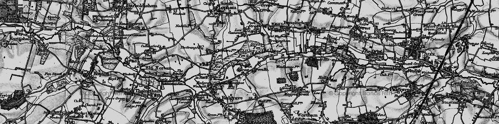 Old map of River Waveney in 1898