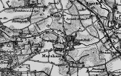 Old map of Bolwick Hall in 1898