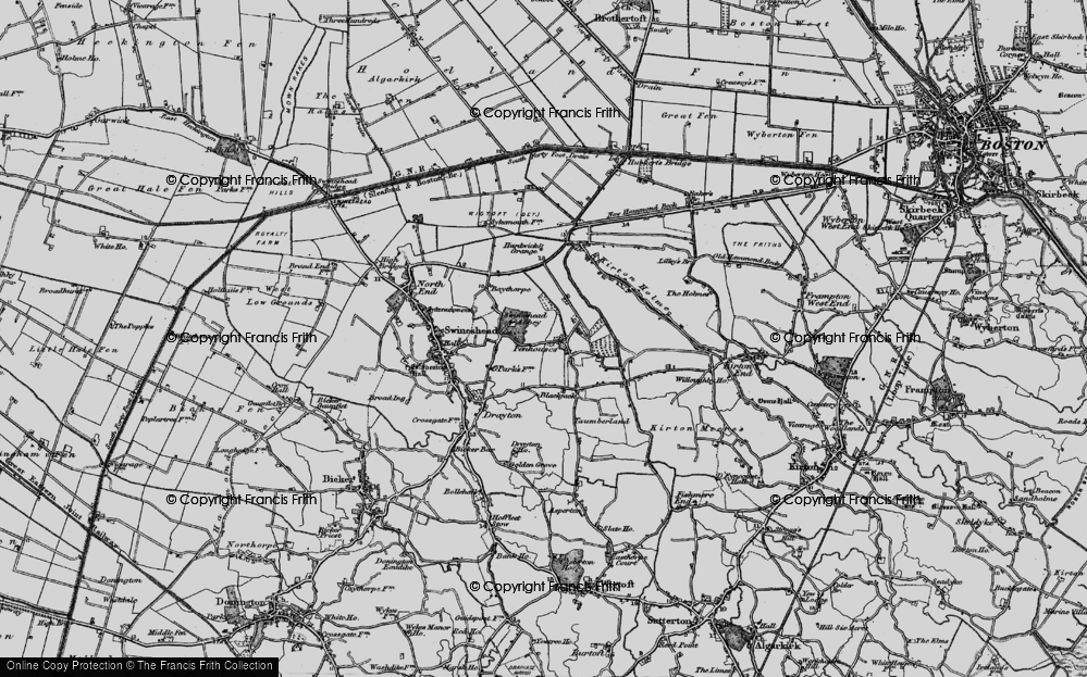Old Map of Fenhouses, 1898 in 1898
