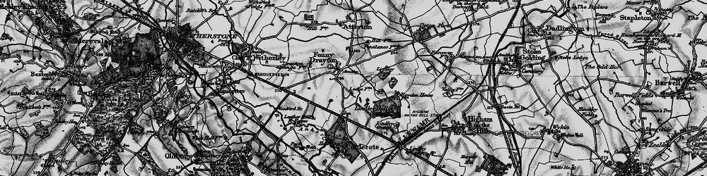 Old map of Ashpole Spinney in 1899