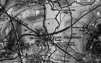 Old map of Bow Brickhill Sta in 1896