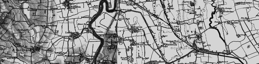 Old map of Fenton in 1899