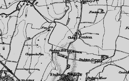 Old map of Claypole Fen in 1899