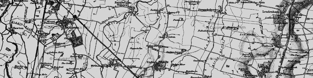 Old map of Claypole Fen in 1899