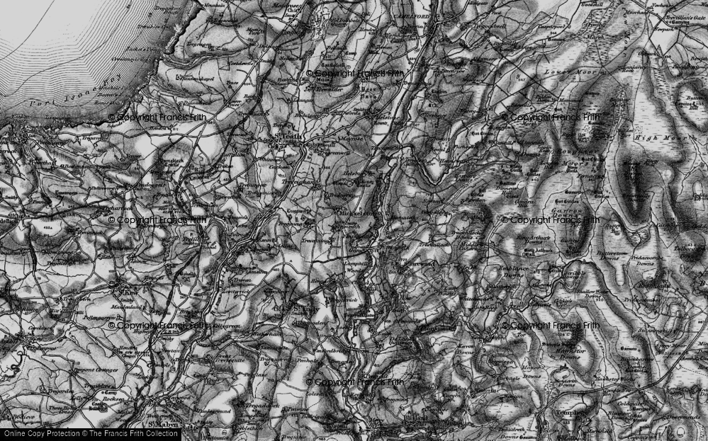 Old Map of Fentonadle, 1895 in 1895