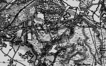 Old map of Ferndown in 1895