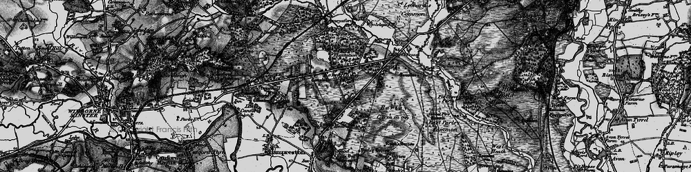 Old map of Ferndown in 1895
