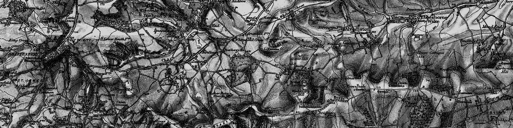 Old map of Ferne in 1895