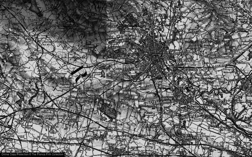 Old Map of Fernhill Gate, 1896 in 1896