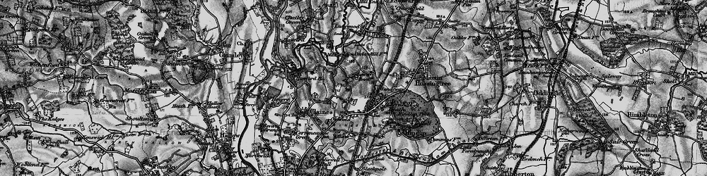 Old map of Fernhill Heath in 1898