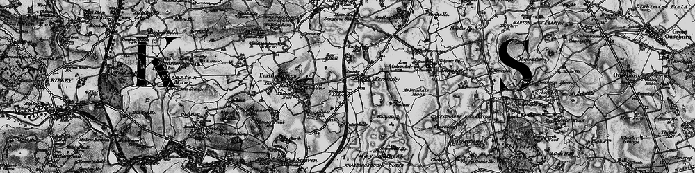 Old map of Ferrensby in 1898