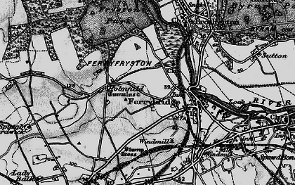 Old map of Ferrybridge in 1896