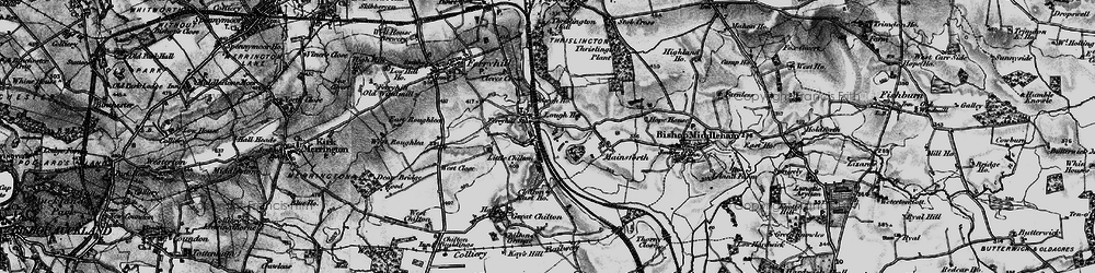 Old map of Ferryhill Station in 1897