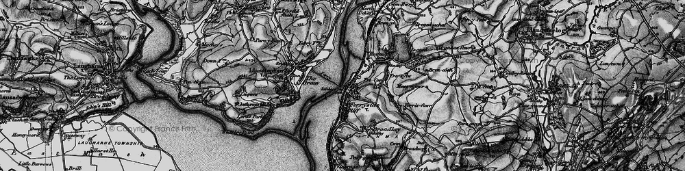 Old map of Ferryside in 1896