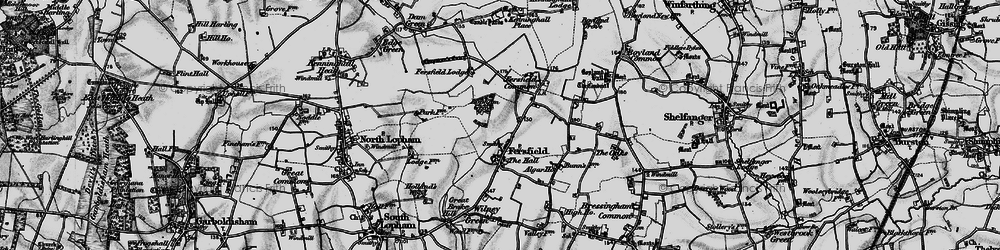 Old map of Fersfield in 1898
