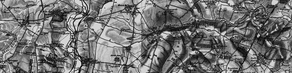 Old map of Fewcott in 1896
