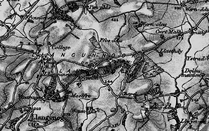 Old map of Ffynnon in 1898