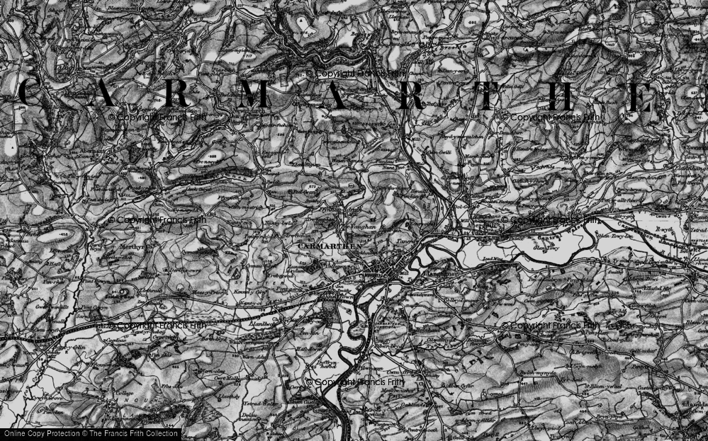 Old Map of Ffynnon-ddrain, 1898 in 1898