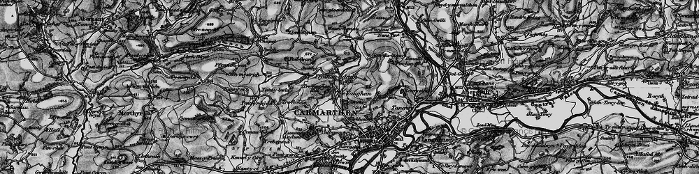 Old map of Ffynnon-ddrain in 1898