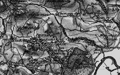 Old map of Blaenllundeg in 1896