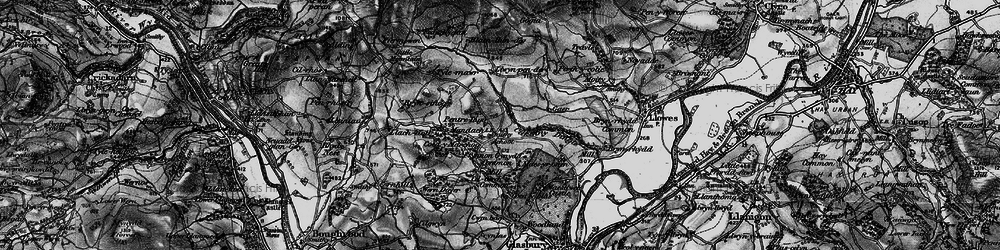 Old map of Ffynnon Gynydd in 1896