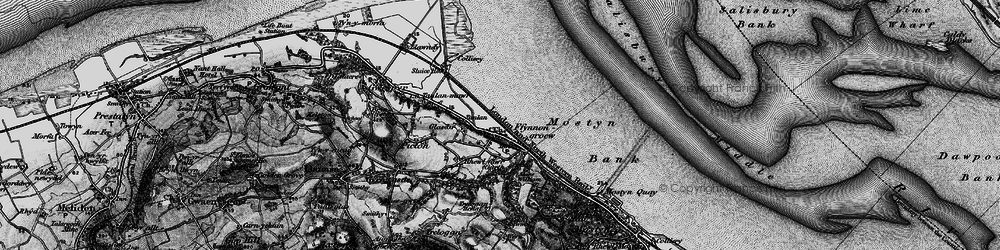 Old map of Ffynnongroyw in 1896