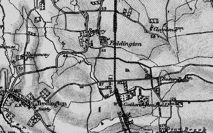 Old map of Fiddington in 1896