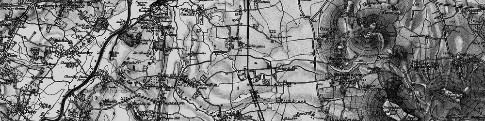 Old map of Fiddington in 1896