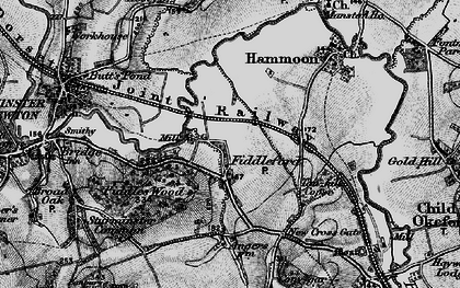 Old map of Fiddleford in 1898