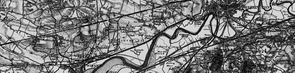 Old map of Fiddler's Ferry in 1896