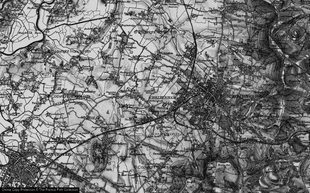 Old Map of Fiddler's Green, 1896 in 1896