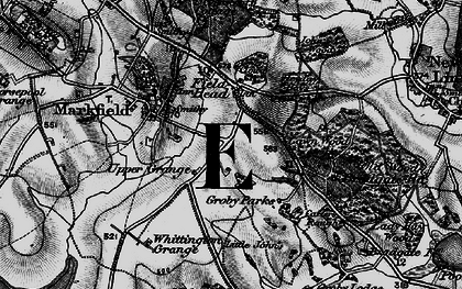 Old map of Bradgate Ho in 1895