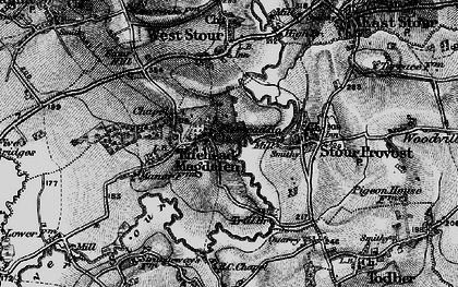 Old map of Fifehead Magdalen in 1898