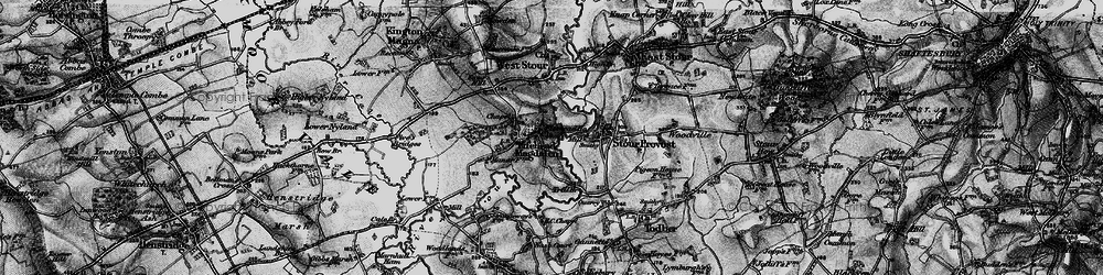 Old map of Fifehead Magdalen in 1898