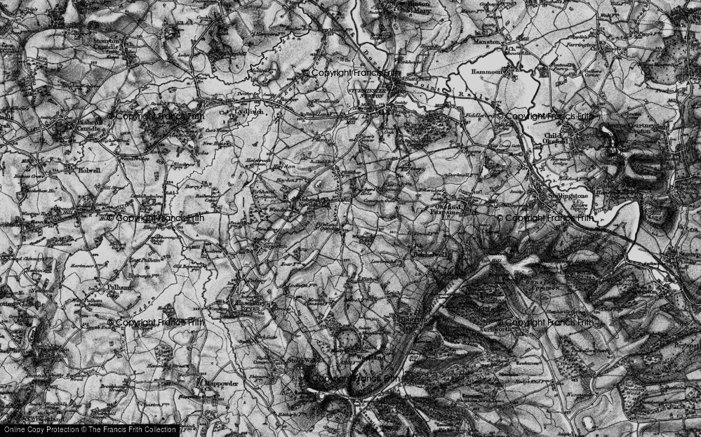 Old Map of Historic Map covering Whitmore Coppice in 1898