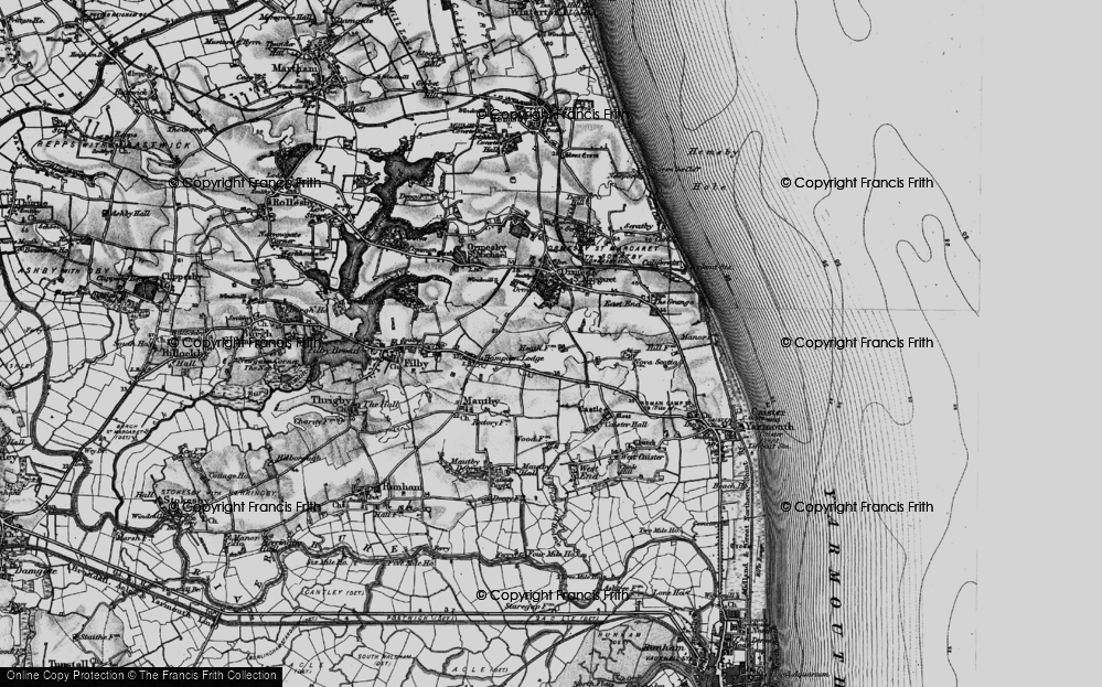 Old Map of Filby Heath, 1898 in 1898