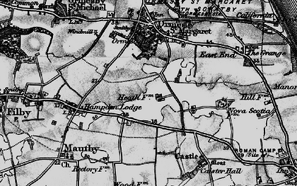 Old map of Filby Heath in 1898