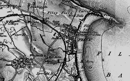 Old map of Filey in 1897