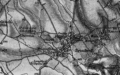 Old map of Filkins in 1896