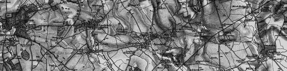 Old map of Filkins in 1896