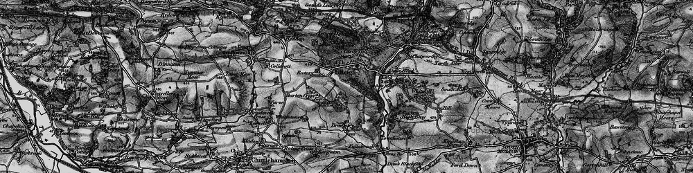 Old map of Bradbury Barton in 1898