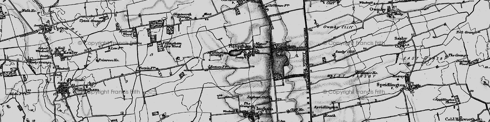 Old map of Fillingham in 1899