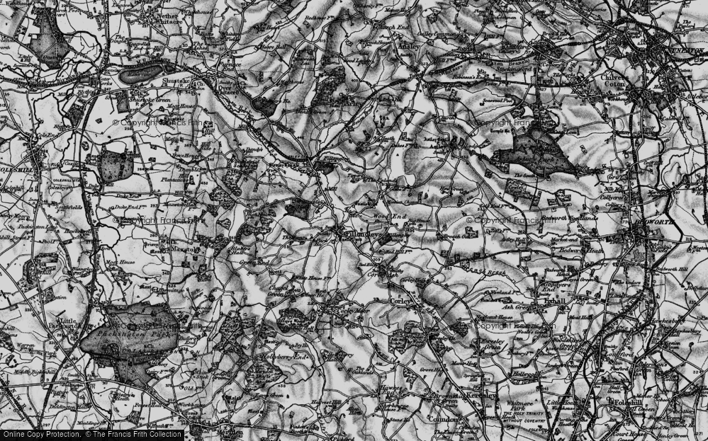Old Map of Fillongley, 1899 in 1899