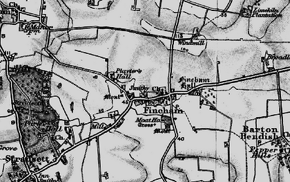 Old map of Fincham in 1893