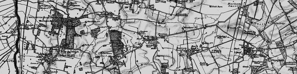 Old map of Fincham in 1893