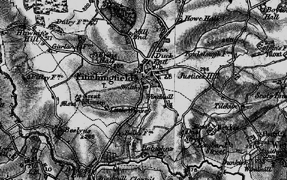 Old map of Finchingfield in 1895