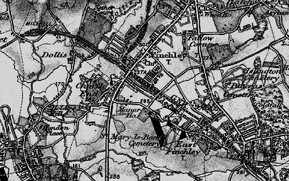 Old map of Finchley in 1896